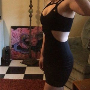 Black Never Worn Nasty Gal Cut-Out Dress